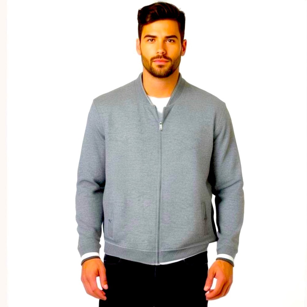 Ted Baker London Gray Bomber Ribbed Cuff Jacket Size L